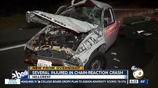Multiple injuries reported in chain-reaction crash in Hillcrest