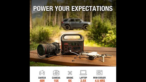 Explore 300 Portable Power Station + 1XSolarSaga 100W： Jackery Portable Solar Generator for Ou...