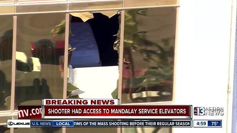 Vegas shooter had access to Mandalay Bay service elevators