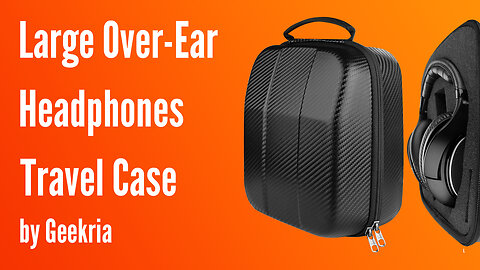 Large Over-Ear Headphones Travel Case, Hard Shell Headset Carrying Case | Geekria