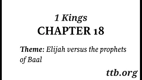 1 Kings Chapter 18 (Bible Study)