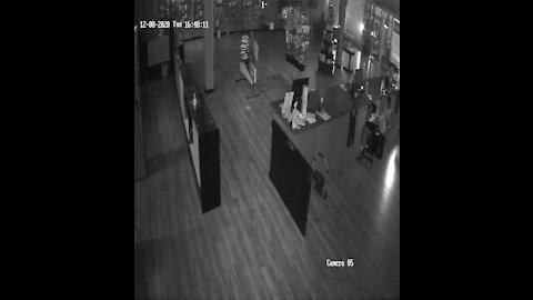Hughes Defense surveillance video inside store