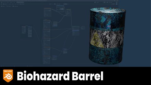 How to model and texture a biohazard barrel in Blender 4.1 | Tutorial #3DModeling