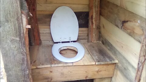 composting toilet outhouse build part 6 about done, on the offgrid homestead