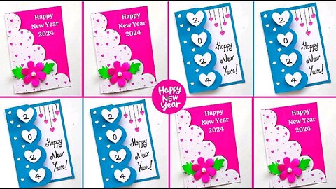 Happy New Year Card 2024 | How To Make New Year Greeting Card | Handmade New Year Card Idea