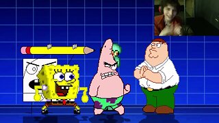 SpongeBob SquarePants Characters (SpongeBob, Squidward, And DoodleBob) VS Peter Griffin In A Battle