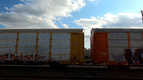 CN 274 Intermodal Train Eastbound In Ontario With CN 2246 Locomotive