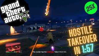 GTA Online - HOSTILE TAKE OVER at LSIA Completed in: 1:57