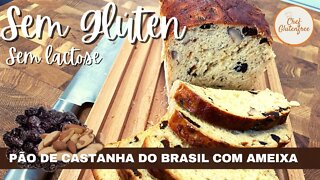 Pão de Castanha do Brasil e Ameixa - Sem Glúten e Sem Lactose