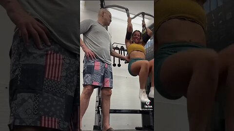 Mic'd Up gym ab workouts with my dad