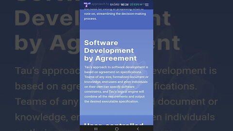 47 Software Development by Agreement 💎#shorts #TauNet #softwaredevelopment #InnovativeSolution