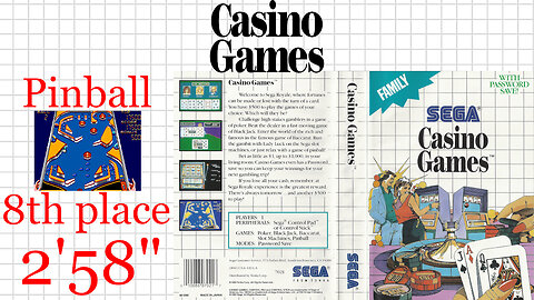 Casino Games [SMS] Pinball [2'58"] 8th place | SEGA Master System