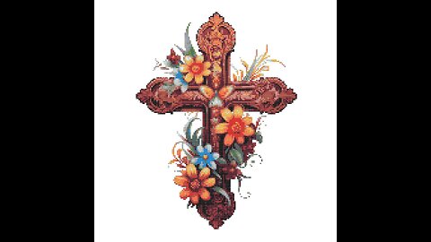 FLORAL CROSS Cross Stitch Pattern by Welovit | welovit.net | #welovit