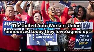 The United Auto Workers Union announced today they have signed up