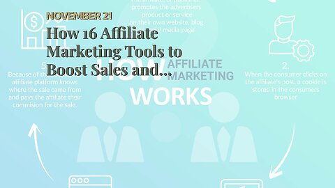 How 16 Affiliate Marketing Tools to Boost Sales and Drive Traffic to can Save You Time, Stress,...