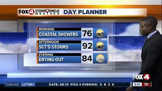Scattered storms this afternoon