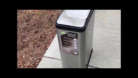 45-Liter Stainless Steel Rectangular Step Trash Garbage Can Review