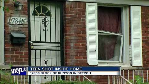 Teenager shot in Detroit home