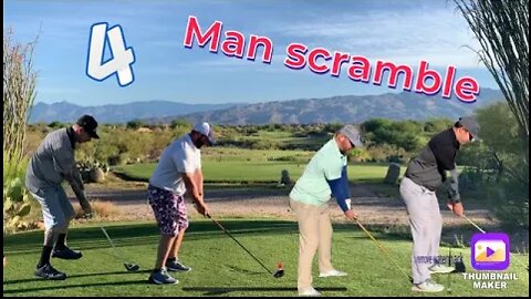 4 Man Scramble! Playing the Tip at a tough course in Arizona. Del Lago Golf Club. [Storytime Golf]