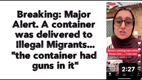 A container was delivered to Illegal Migrants..."the container had guns in it"