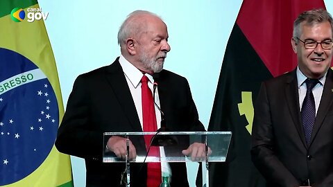 Luanda Angola Presidente Lula e comitiva concedem entrevista à imprensa