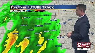 Tracking showers for Saturday