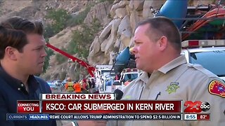 KCSO: Crews work to remove car submerged in Kern River