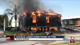 Couple loses everything in fire