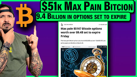 Max pain $51K? Bitcoin options worth over $9.4B set to expire Friday