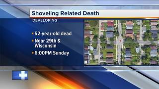 Shoveling-related death investigation underway in Milwaukee