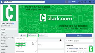How to find Clark in your Facebook news feed