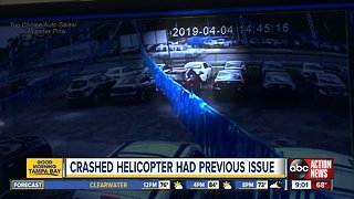 Chopper involved in crash had previous mechanical issue
