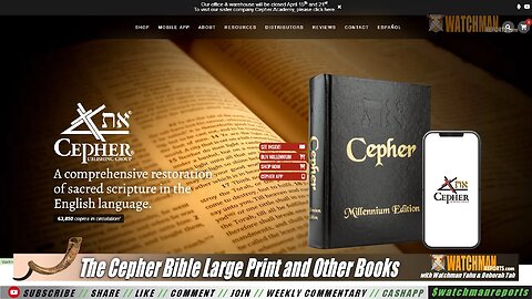 The Cepher Bible Large Print and Other Books - Coupon Code: WATCHMAN 10% Off Your Purchase