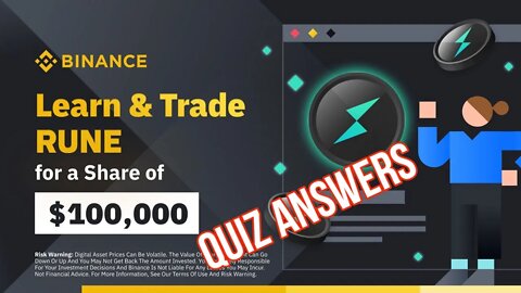 Binance Rune Learn & Trade Quiz Answers!