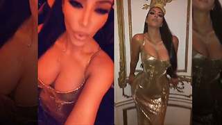 Kim Kardashian Rocks Out to Madonna Before Rolling with Cardi B