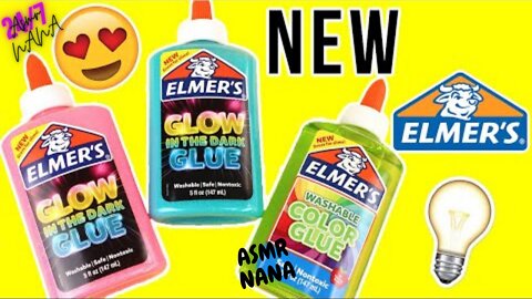 Testing out Elmer's glow in the dark glue! [FOR SLIME] !!! #2022