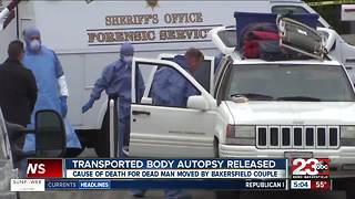 New developments in story about couple who was arrested for transporting a dead body in their car