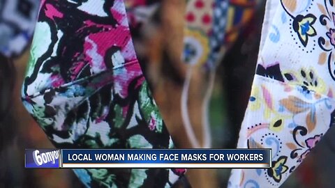 ISP employee sews face masks for medical professionals
