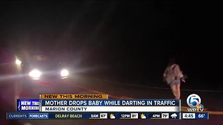 Florida mother drops baby while running into traffic