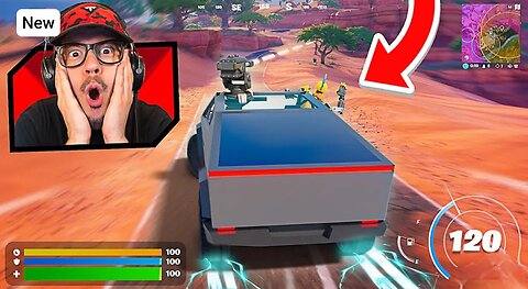 Fortnite tesla cybertruck gameplay