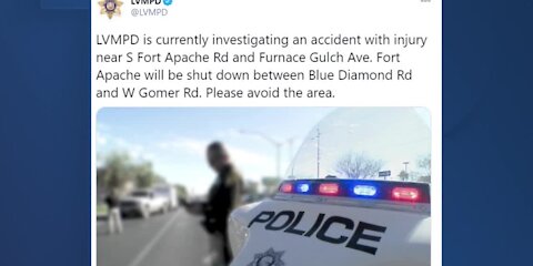 LVMPD investigation crash with injuries