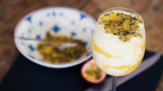 10-minute mango and passionfruit syllabub recipe