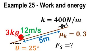 Example problem 25 - Work and energy - Dynamics - Classical mechanics - Physics