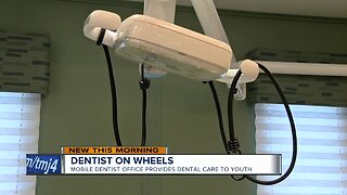 Mobile dentist office provides dental care to youth
