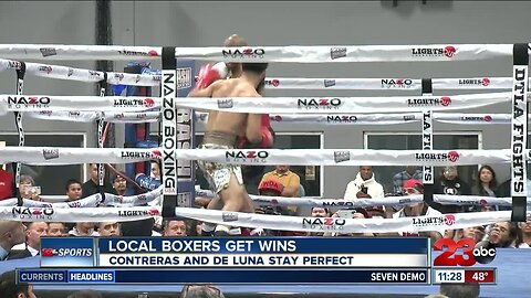 Contreras and De Luna get boxing wins