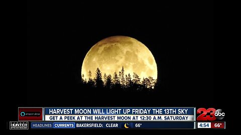 Harvest moon will light up Friday the 13th sky