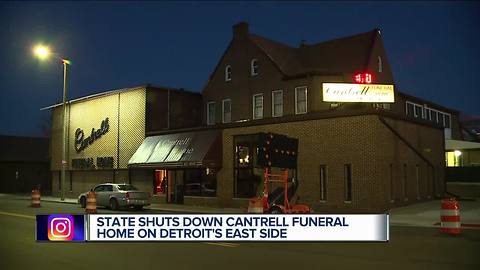 Funeral home in Detroit shut down due to multiple violations