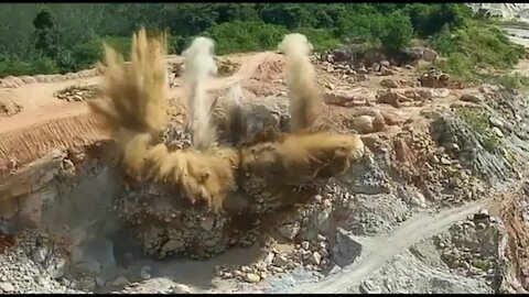 Quarry 25000 Tons of rock blasted in Malaysia