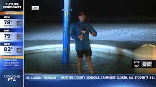 Heavy rain continues at Clearwater Beach