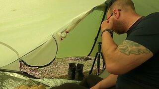 Opening the tent to see the views. Dartmoor..wildcamping April 2022